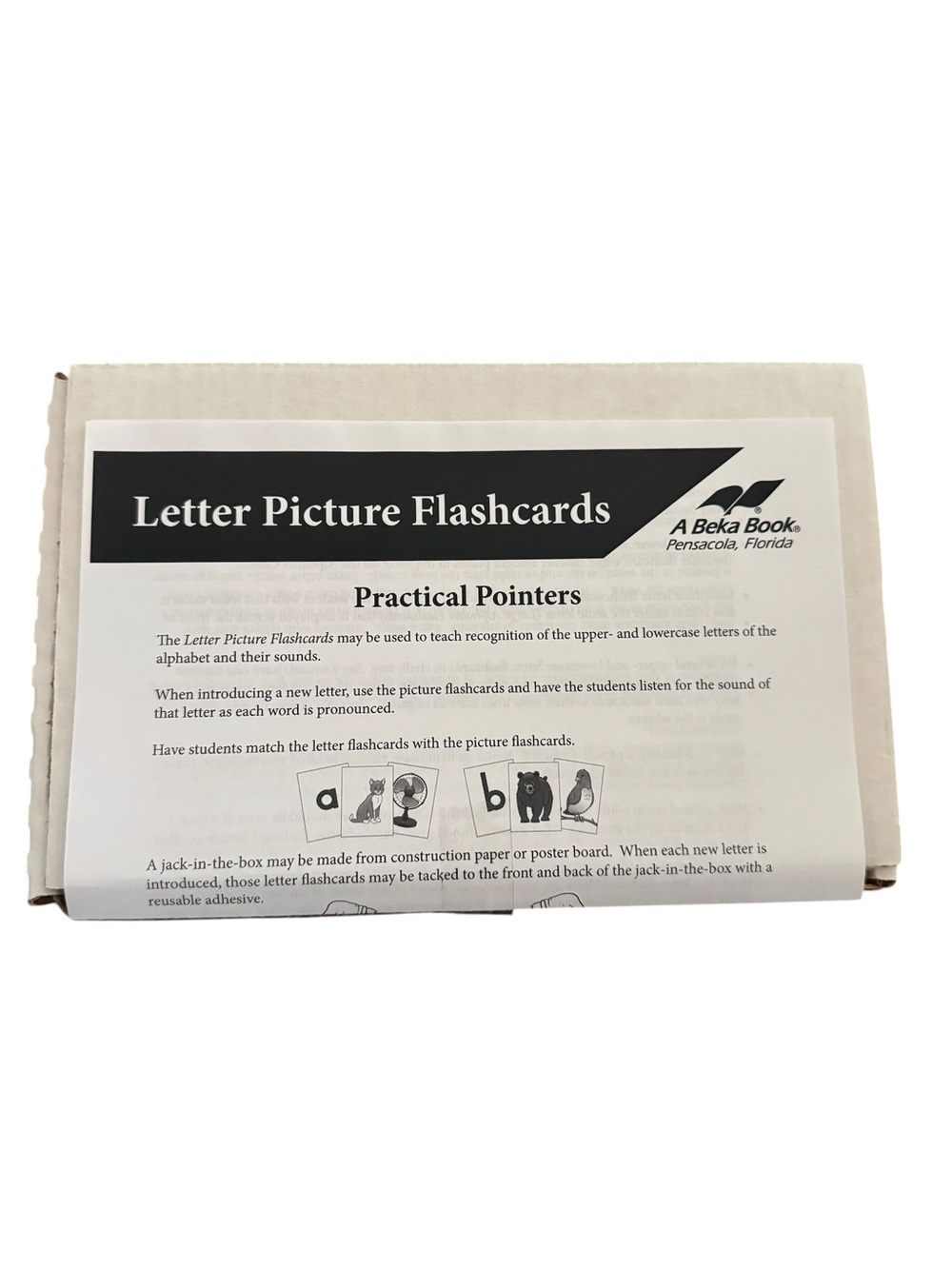 Abeka (A Beka Book) Letter Picture Flashcards Third Edition K4 K5